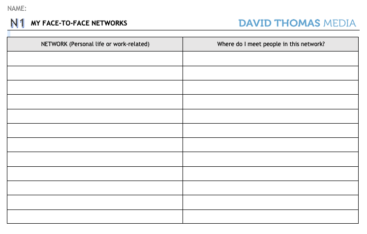 Networking grid template 